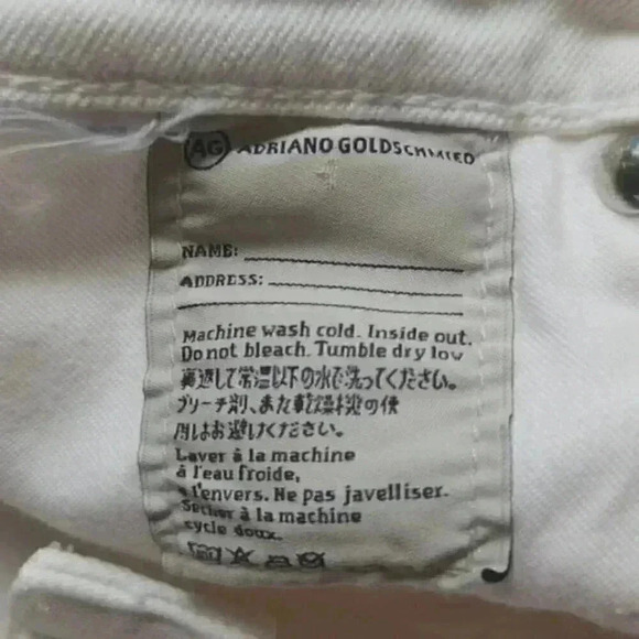 WOMEN'S ADRIANO GOLDSCHMIED AG JEANS ☆ WHITE ☆ STILT ROLL-UP  CIGARETTE - Picture 8 of 11